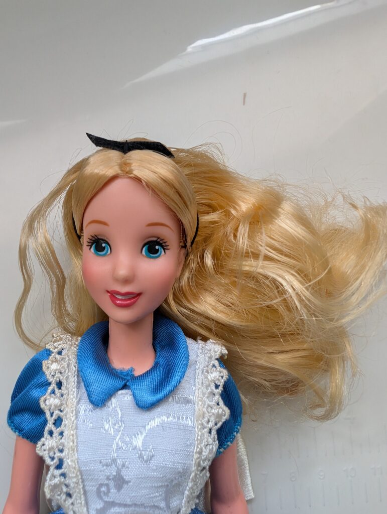 Doll with matted hair